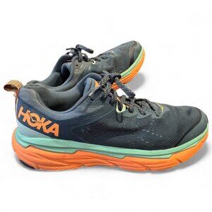 HOKA One One Challenger ATR 6 Real Teal Blue / Cantaloupe Running Shoes Size 9.5